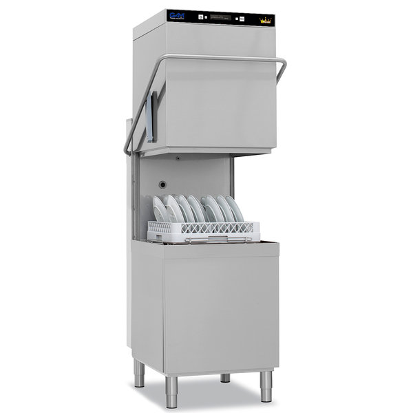 Doorschuifvaatwasser | Mand 500x500mm | Afvoerpomp | Zeeppomp | Naglanspomp | 725x820x1520/2080(h)mm