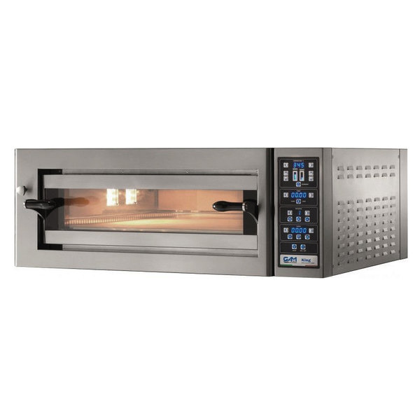 Pizzaoven | KING | Energiebesparing | 6x Ø34cm | 60°C/500°C | 10.4kW (400V) | Stapelbaar | 1485x935x425(h)mm