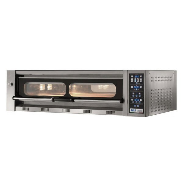 Pizzaoven | AZZURRO | Energiebesparing | 9x Ø34cm | 60°C/460°C | 15.6kW (400V) | Stapelbaar | 1485x1285x425(h)mm