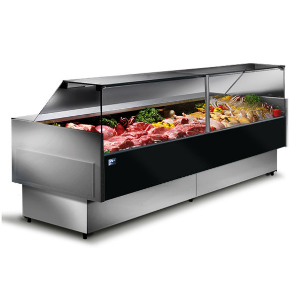Koeltoonbank | SERIE M | 0°C/+4°C | Geventileerd | 0.93kW | Kantelruit | 2480x1140x1126(h)mm