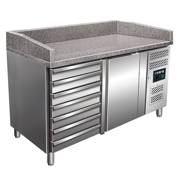 Pizzawerkbank | 221L | 1 Deur + 7 Deegladen (EN600x400) | +2°C/+8°C | Geforceerd | 0.35kW | 1515x800x920/1040(h)mm