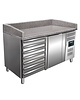 Saro Pizzawerkbank | 221L | 1 Deur + 7 Deegladen (EN600x400) | +2°C/+8°C | Geforceerd | 1515x800x920/1040(h)mm 