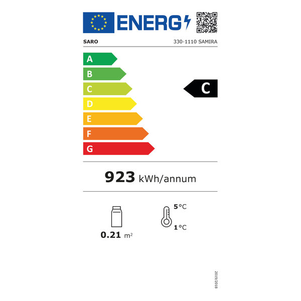 Sushivitrine | Wit | 62L | 0°C/+12°C | Statisch | 0.14kW | 6x 1/3 GN | Compressor Rechts | 1529x426x296(h)mm