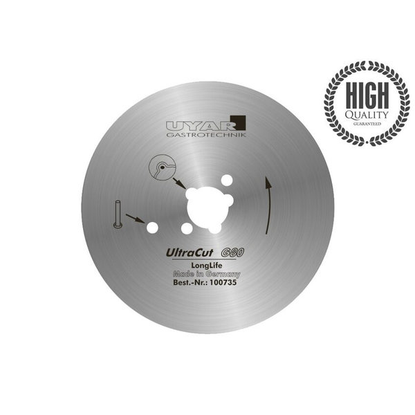 Glad Mes | UltraCut | UYAR Dönermessen | Gehard RVS (Extra Duurzaam) | Ø80mm