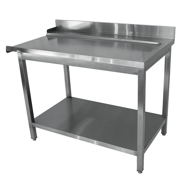 Afvoertafel | RVS | Rechts | Bodemschap | 700x700x880(h)mm