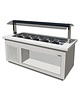 Saro Gekoeld Buffet | PREMIUM LINE | Wit | 0°C/+10°C | Statisch | 0.57kW | 3x 1/1 GN | Graniet Blad | Wielen (Geremd) | 1300x880x1350(h)mm 