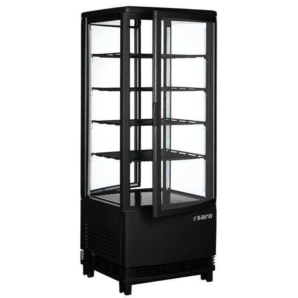 Koelvitrine | SC-SERIE | 98L | Zwart | 0°C/+12°C | Geforceerd | 5 Niveaus | 429x425x1080(h)mm