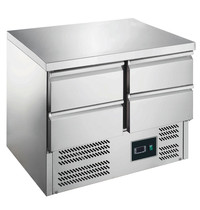 Saro Koelwerkbank | 220L | 4 Laden (1/1 GN) | +2°C/+8°C | Statisch + Ventilator | 903x700x876(h)mm