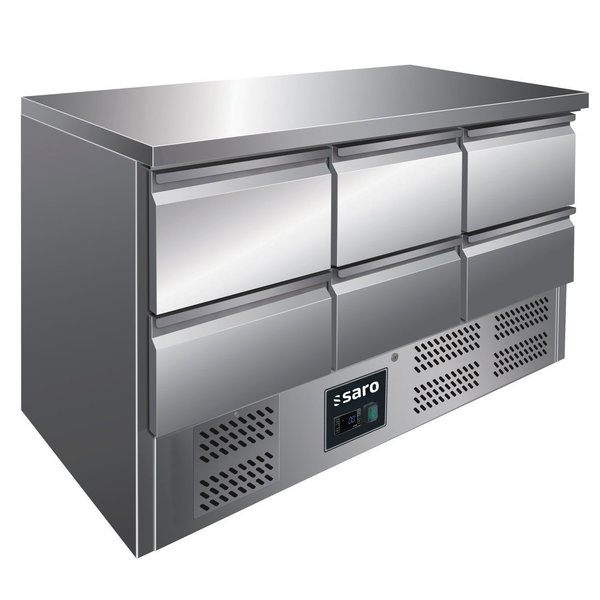 Koelwerkbank | 380L | 6 Laden (1/1 GN) | +2°C/+8°C | Geventileerd | 0.24kW | 1368x700x880(h)mm