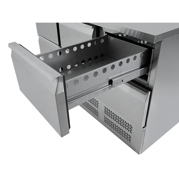 Koelwerkbank | 380L | 6 Laden (1/1 GN) | +2°C/+8°C | Geventileerd | 0.24kW | 1368x700x880(h)mm