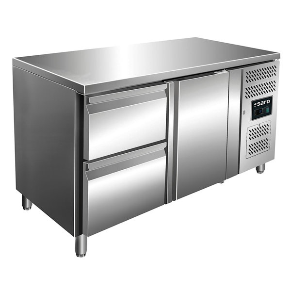 Koelwerkbank | 314L | 1 Deur + 2 Laden (1/1 GN) | -2°C/+8°C | Geforceerd | 1360x700x890/950(h)mm