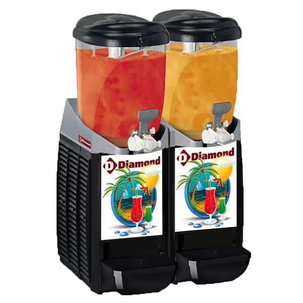 Slushmachine | 2x 5.5L | Zelfreinigende Doseerkraan | 0.5kW | 400x400x680(h)mm