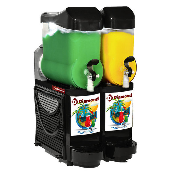 Sorbet-/Slushmachine | 2x 10L | LED-Verlichting | Nachtmodus | 0.85kW | 400x600x840(h)mm