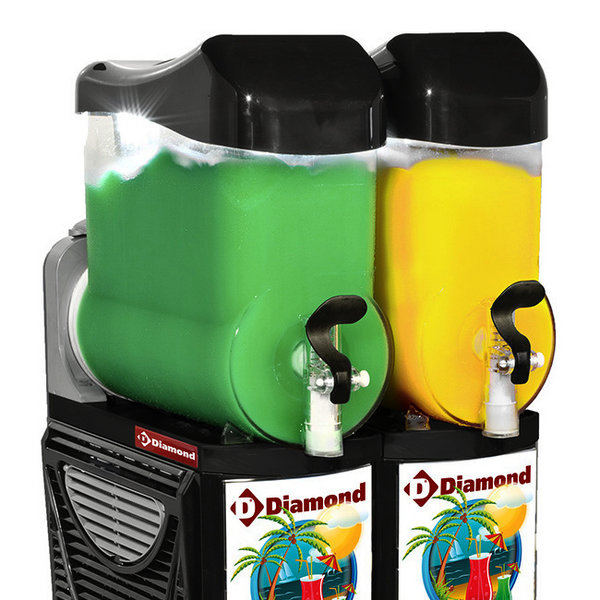 Sorbet-/Slushmachine | 2x 10L | LED-Verlichting | Nachtmodus | 0.85kW | 400x600x840(h)mm