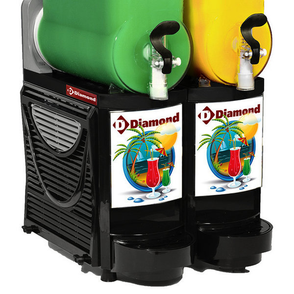 Sorbet-/Slushmachine | 2x 10L | LED-Verlichting | Nachtmodus | 0.85kW | 400x600x840(h)mm
