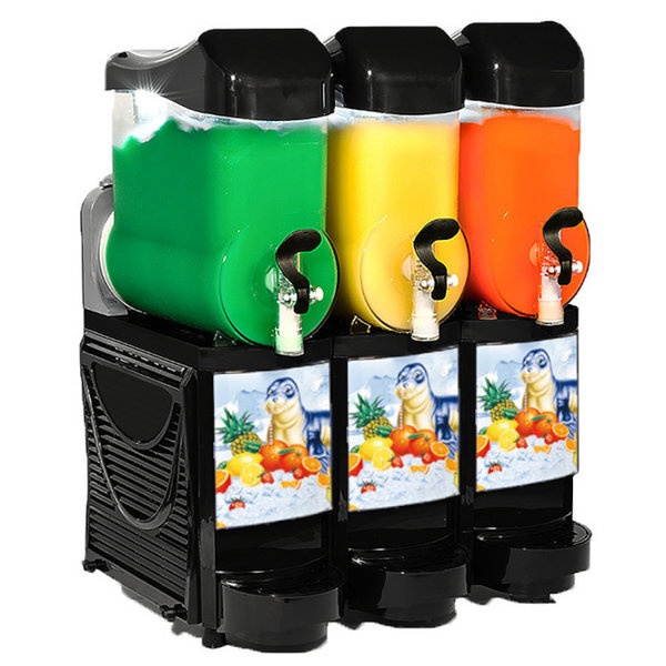 Sorbet-/Slushmachine | 3x 10L | LED-Verlichting | Nachtmodus | 1.1kW | 600x600x840(h)mm