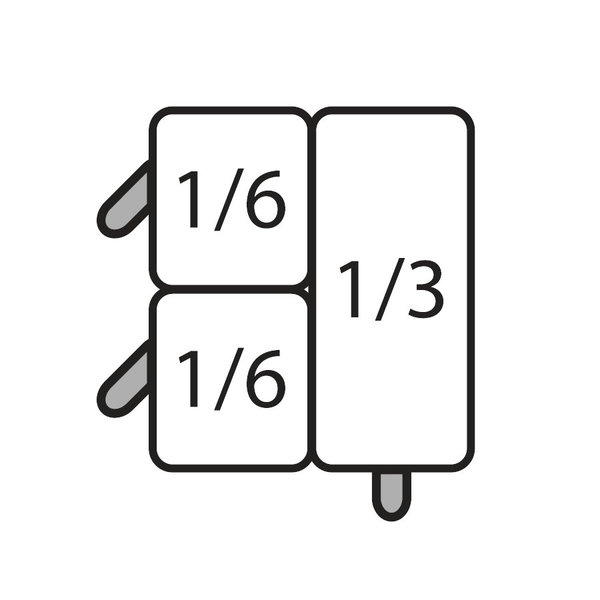Set Pastakokermanden | Saro Pastakokers | 2x 1/6 GN + 1x 1/3 GN
