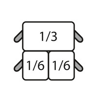 Saro Set Pastakokermanden | Saro Pastakokers | 2x 1/6 GN + 1x 1/3 GN