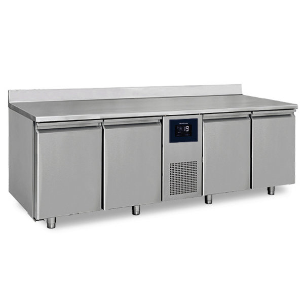 Vrieswerkbank | 632L | 4 Deuren (1/1 GN) | -10°C/-20°C | Geventileerd | 1.91kW | Touchscreen + WiFi | Achteropstand | 2270x700x850/950(h)mm