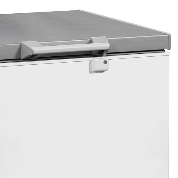 Vrieskist | 202L | Wit/RVS | -18°C/-24°C | Statisch | Klapdeksel | 765x743x840(h)mm