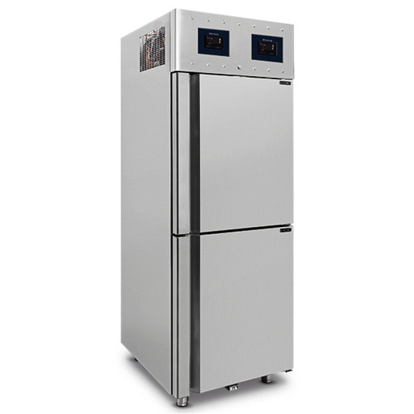 Koelkast | 2x 350L (2/1 GN) | RVS | -2°C/+8°C | Geventileerd | 2 Zones (Apart Instelbaar) | Touchscreen + WiFi | 700x810x2050(h)mm