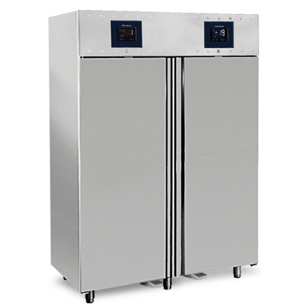 Koel-/Vrieskast | 2x 700L (2/1 GN) | RVS | -10°C/-22°C & -2°C/+8°C  | Geforceerd | 2 Zones (Apart Instelbaar) | Touchscreen + WiFi | Voetbediening | 1400x810x2050(h)mm