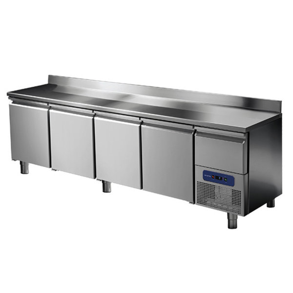 Koelwerkbank | 632L | 4 Deuren (1/1 GN) + 1 Lade | -2°C/+8°C | Geventileerd | 0.56kW | Achteropstand | 2330x700x850/950(h)mm