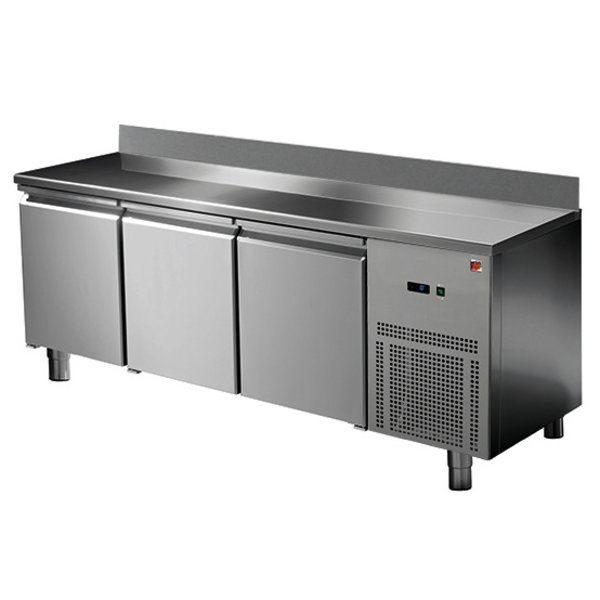 Koelwerkbank | 474L | 3 Deuren (1/1 GN) | 0°C/+8°C | Geventileerd | 0.51kW | Achteropstand | 1865x700x850/950(h)mm