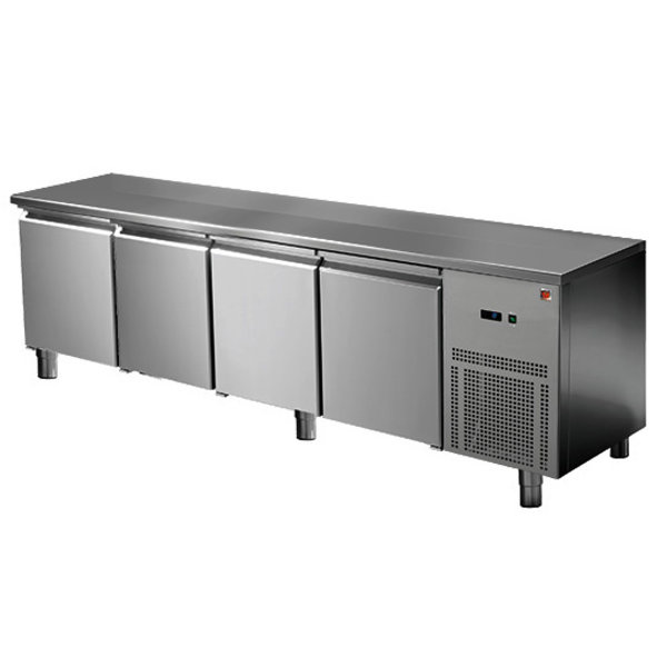 Koelwerkbank | 632L | 4 Deuren (1/1 GN) | 0°C/+8°C | Geventileerd | 0.56kW | 2330x700x850(h)mm