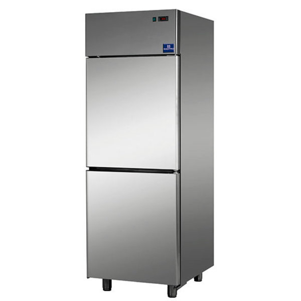 Vrieskast | 600L | RVS | -18°C/-22°C | Geventileerd | 0.65kW | Dubbele Deur | 710x700x2030(h)mm