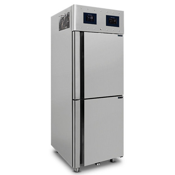 Koel-/Vrieskast | 2x 350L (2/1 GN) | RVS | -2°C/+8°C & -10°C/-22°C | Geventileerd | 0.8kW | 2 Zones (Apart Instelbaar) | Touchscreen + WiFi | 700x810x2050(h)mm