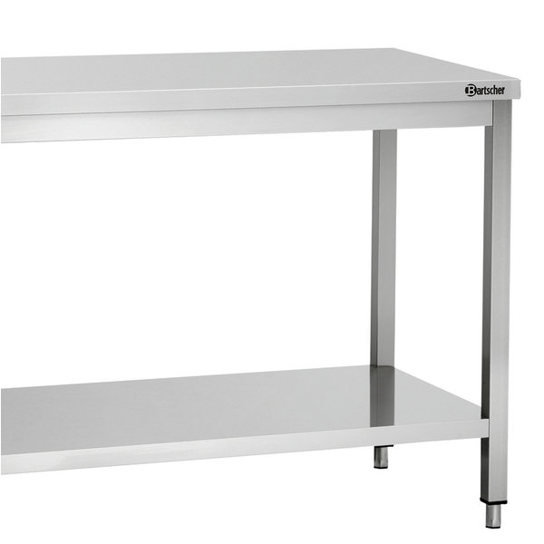 Werktafel RVS met onderschap | 700 mm diep | 850 mm hoog