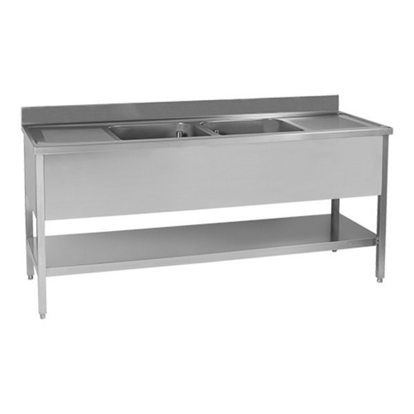 Spoeltafel | Midden | Bodemschap | Demontabel | 200x70x85(h)cm