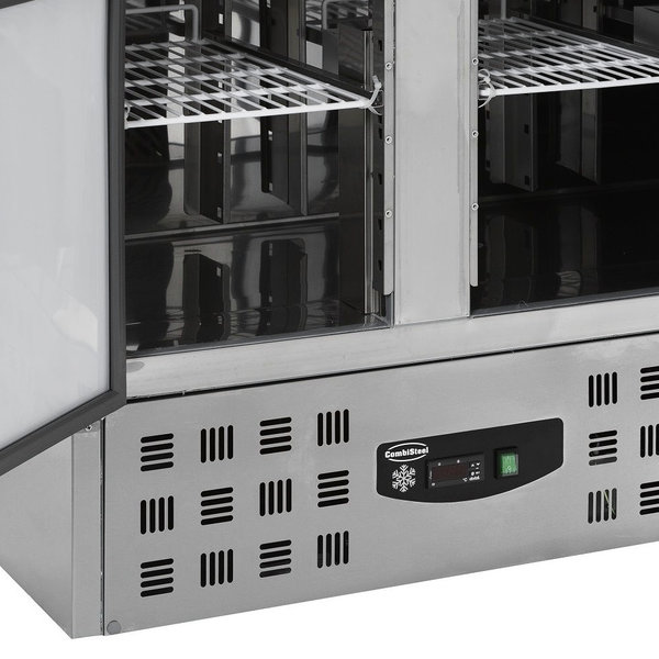 Pizzawerkbank | COMPACT LINE | 350L | 3 Deuren (1/1 GN) | +2°C/+8°C | Statisch + Ventilator | 1400x700x1020(h)mm