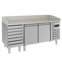 CombiSteel Pizzawerkbank | STANDARD LINE | 580L | 2 Deuren + 7 Deegladen (EN600x400) | +2°C/+8°C | Geforceerd | 2025x800x1000(h)mm