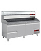 Diamond Pizzawerkbank + Opzetkoelvitrine | 415L | 2 Deuren + 3 Laden (EN600x400) | Boven 8x 1/3 GN + 1x 1/9 GN | -2°C/+8°C | Statisch/Geventileerd | 0.32kW | 2020x800x856/1485(h)mm 