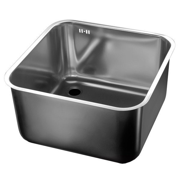 Spoelbak | RVS | In-/Onderbouw | Incl. Standpijp | 450x450x250(h)mm