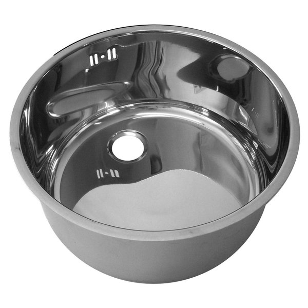 Spoelbak | RVS | In-/Onderbouw | Incl. PVC Sifon | Ø420x180(h)mm