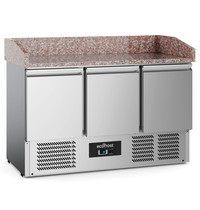 Ecofrost Pizzawerkbank | 350L | 3 Deuren (1/1 GN) | +2°C/+8°C | Statisch + Ventilator | 1400x700x1020(h)mm