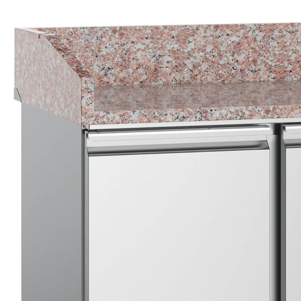 Pizzawerkbank | 350L | 3 Deuren (1/1 GN) | +2°C/+8°C | Statisch + Ventilator | 1400x700x1020(h)mm