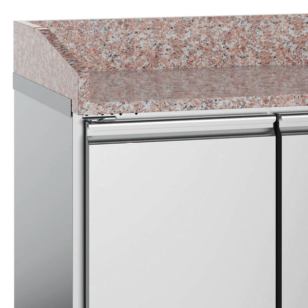 Pizzawerkbank | 390L | 2 Deuren (EN600x400) | +2°C/+8°C | Geforceerd | Wielen (Geremd) | 1515x800x1000(h)mm
