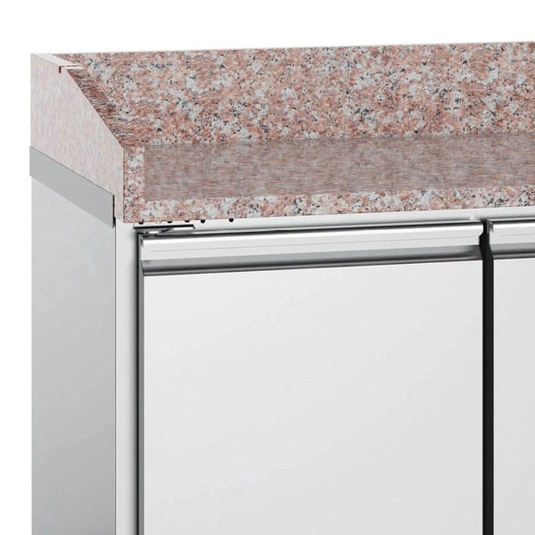 Pizzawerkbank | 580L | 3 Deuren (EN600x400) | +2°C/+8°C | Geforceerd | Wielen (Geremd) | 2020x800x1000(h)mm