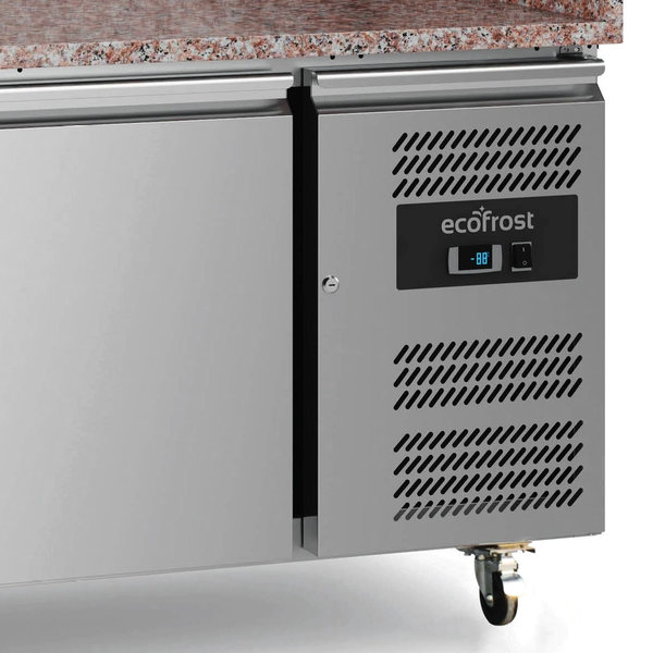 Pizzawerkbank | 390L | 1 Deur + 7 Deegladen (EN600x400) | +2°C/+8°C | Geforceerd | 0.21kW | Wielen (Geremd) | 1510x800x1000(h)mm