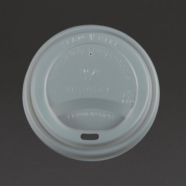 Deksels | Vegware Koffiebekers | Composteerbaar CPLA | 1000 Stuks | Ø89x15mm