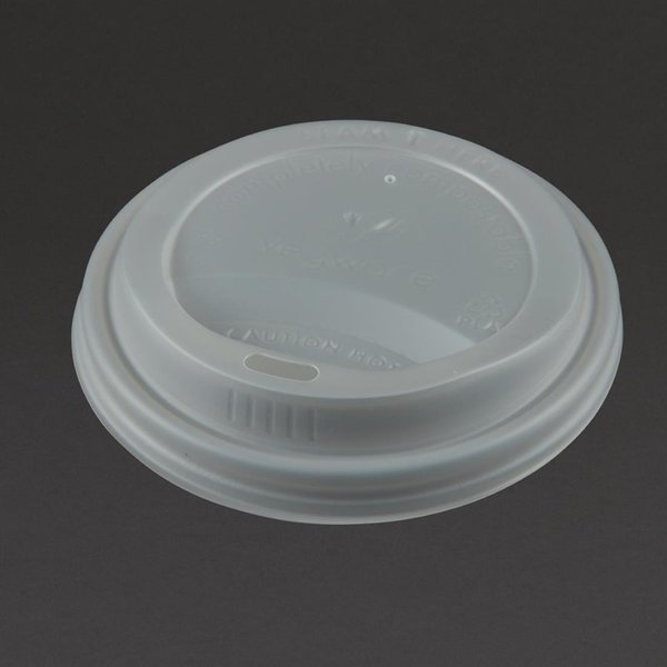 Deksels | Vegware Koffiebekers | Composteerbaar CPLA | 1000 Stuks | Ø89x15mm