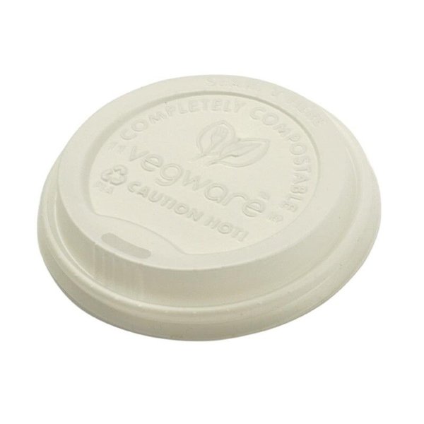 Deksels | Vegware Koffiebekers | Composteerbaar CPLA | 1000 Stuks | Ø89x15mm