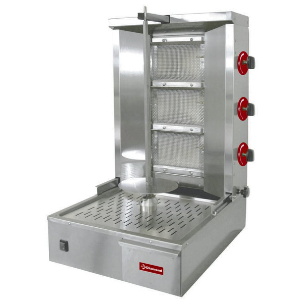 Donergrill | Gas (3 Branders) | Max. 35 kg | 580x660x870(h)mm
