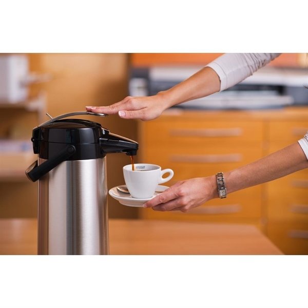 Thermoskan | RVS/Zwart | 2.2L | Dubbelwandig | Pomp | Ø164x378mm