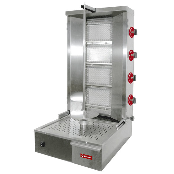 Donergrill | Gas (4 Branders) | Max. 55 kg | 580x660x1045(h)mm