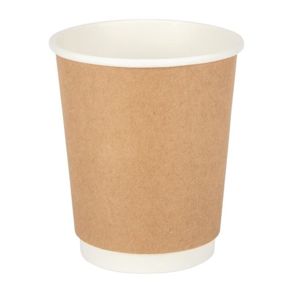 Koffiebekers | Dubbelwandig | Recyclebaar Karton | 225ml | 25 Stuks | Ø79x90mm